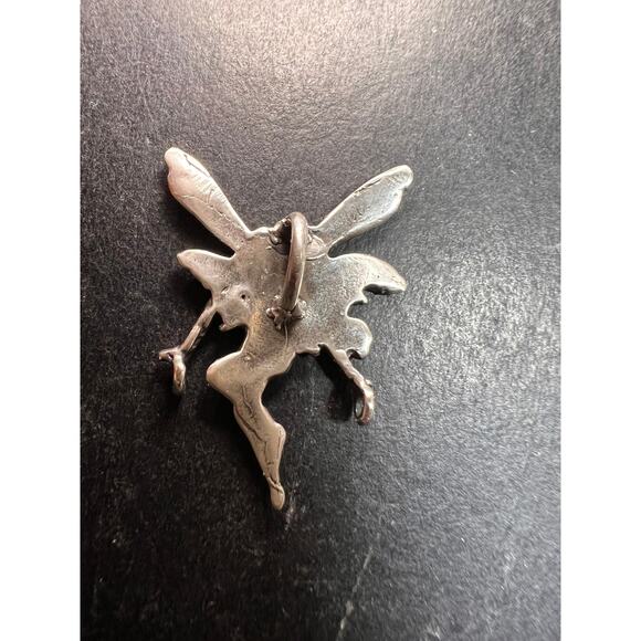 Vintage Sterling Silver Fairy Pendant | Estate Figural Charm - Picture 2 of 9